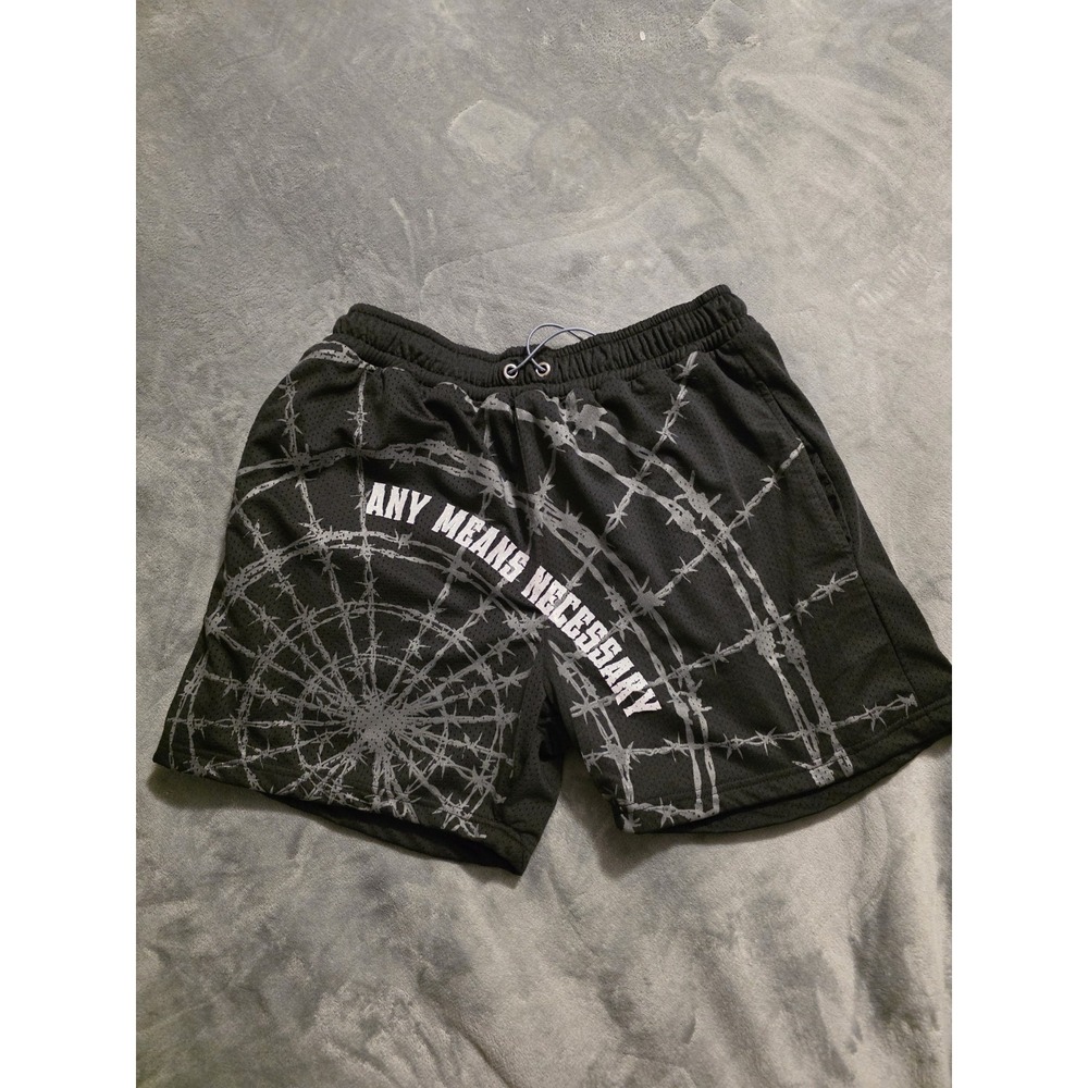 Any Means Necessary Mens Shoets Size L Black White - Picture 10 of 11